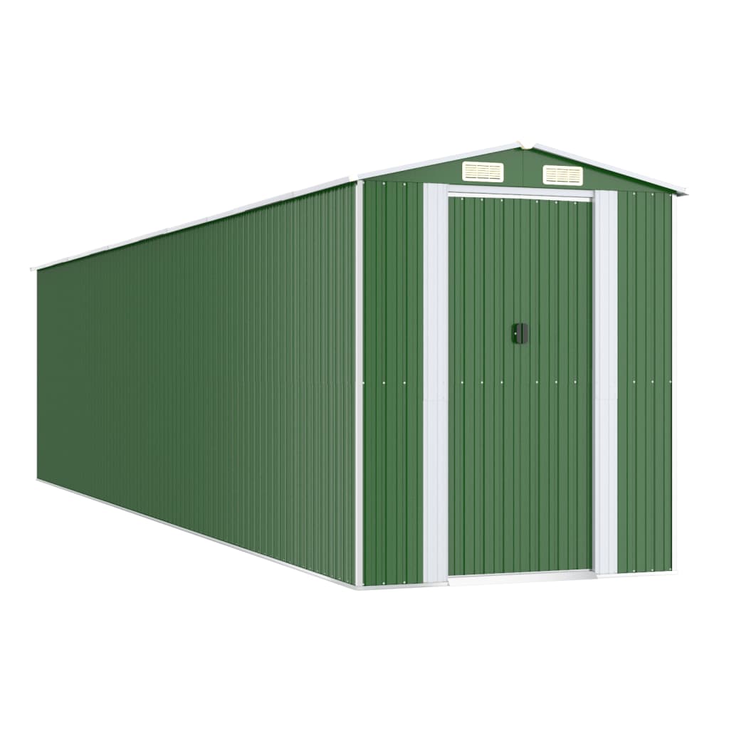 NNEVL Garden Shed Green 192x855x223 cm Galvanised Steel Lootquake LLC
