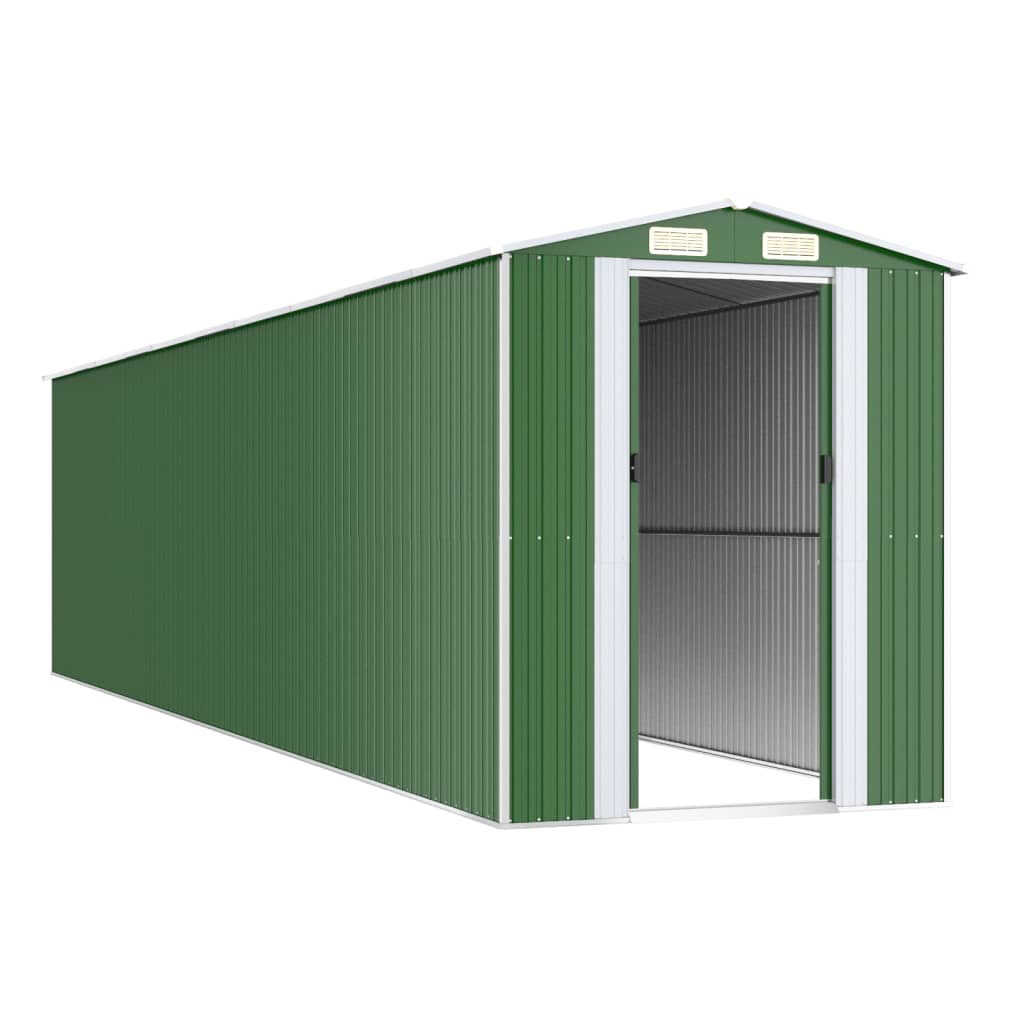 NNEVL Garden Shed Green 192x855x223 cm Galvanised Steel Lootquake LLC