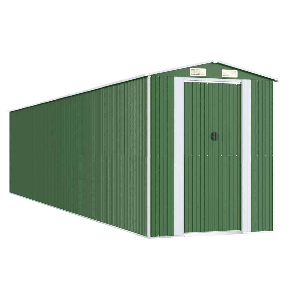 NNEVL Garden Shed Green 192x938x223 cm Galvanised Steel Lootquake LLC