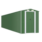 NNEVL Garden Shed Green 192x938x223 cm Galvanised Steel Lootquake LLC