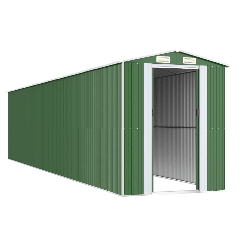 NNEVL Garden Shed Green 192x938x223 cm Galvanised Steel Lootquake LLC