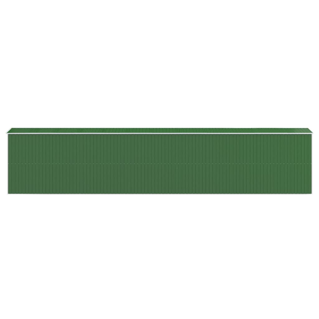 NNEVL Garden Shed Green 192x938x223 cm Galvanised Steel Lootquake LLC
