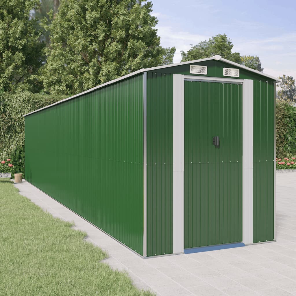 vidaXL Storage Shed Outdoor Storage Shed for Backyard Patio Galvanized Steel Lootquake LLC
