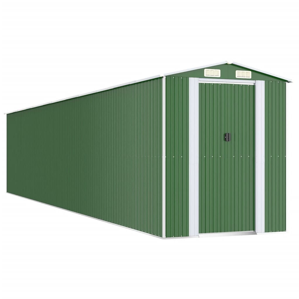 NNEVL Garden Shed Green 192x1021x223 cm Galvanised Steel Lootquake LLC