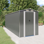 vidaXL Storage Shed Outdoor Storage Shed for Backyard Patio Galvanized Steel Lootquake LLC