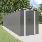 vidaXL Storage Shed Outdoor Storage Shed for Backyard Patio Galvanized Steel Lootquake LLC