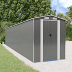 vidaXL Storage Shed Outdoor Storage Shed for Backyard Patio Galvanized Steel Lootquake LLC