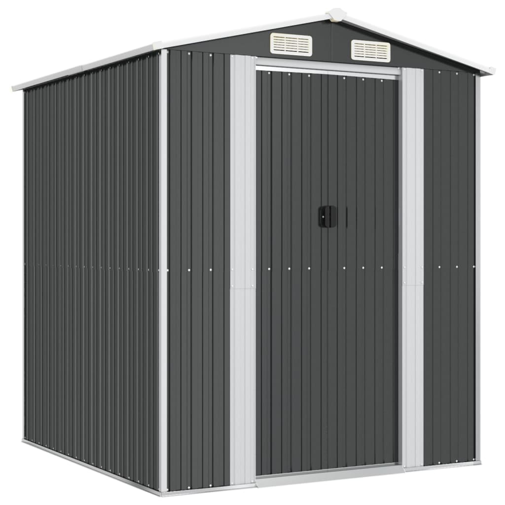 NNEVL Garden Shed Anthracite 192x191x223 cm Galvanised Steel Lootquake LLC