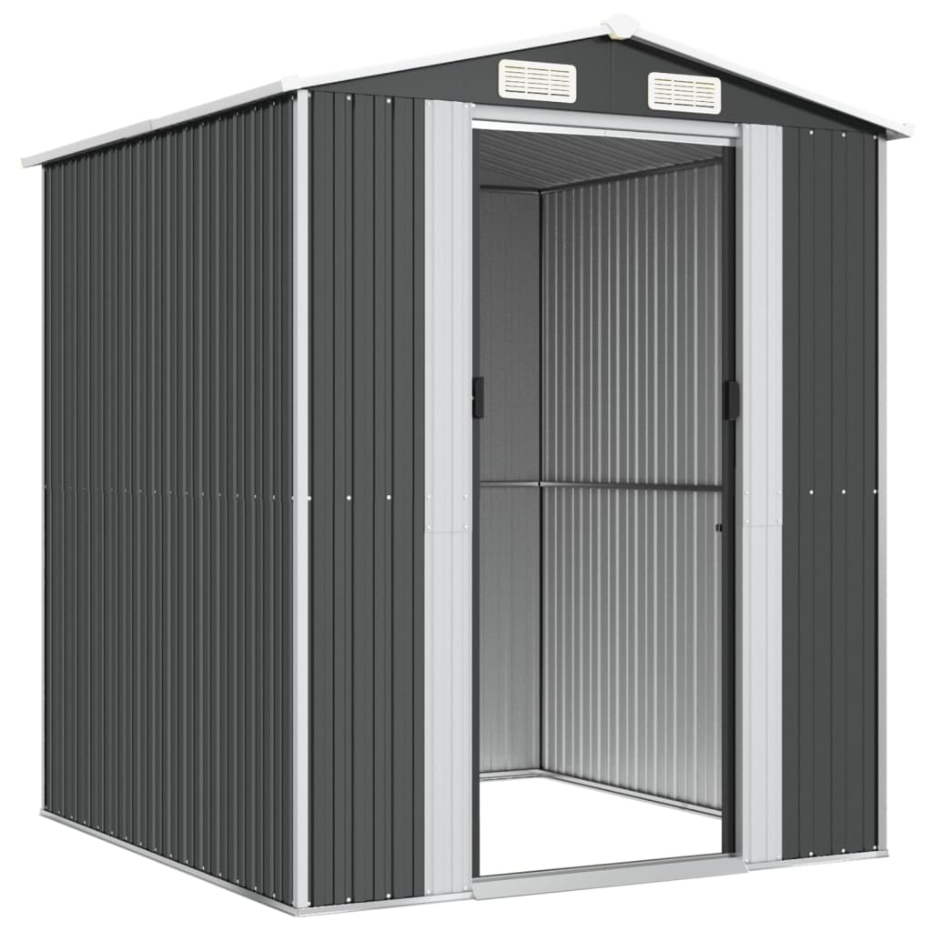 NNEVL Garden Shed Anthracite 192x191x223 cm Galvanised Steel Lootquake LLC