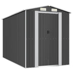 NNEVL Garden Shed Anthracite 192x357x223 cm Galvanised Steel Lootquake LLC