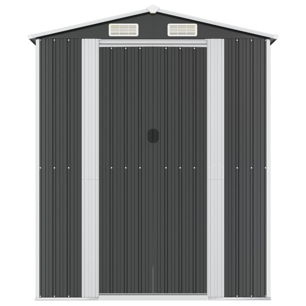 NNEVL Garden Shed Anthracite 192x357x223 cm Galvanised Steel Lootquake LLC