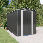 NNEVL Garden Shed Anthracite 192x357x223 cm Galvanised Steel Lootquake LLC