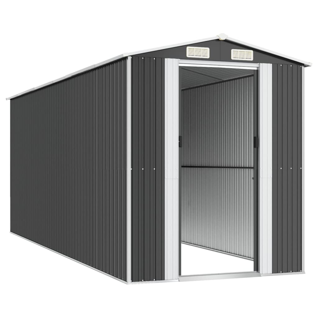 NNEVL Garden Shed Anthracite 192x523x223 cm Galvanised Steel Lootquake LLC