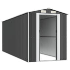 NNEVL Garden Shed Anthracite 192x523x223 cm Galvanised Steel Lootquake LLC