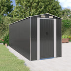 vidaXL Storage Shed Outdoor Storage Shed for Backyard Patio Galvanized Steel Lootquake LLC