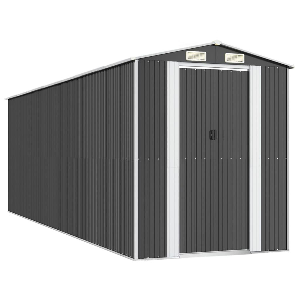 NNEVL Garden Shed Anthracite 192x606x223 cm Galvanised Steel Lootquake LLC