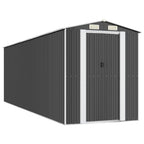 NNEVL Garden Shed Anthracite 192x606x223 cm Galvanised Steel Lootquake LLC