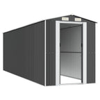NNEVL Garden Shed Anthracite 192x606x223 cm Galvanised Steel Lootquake LLC