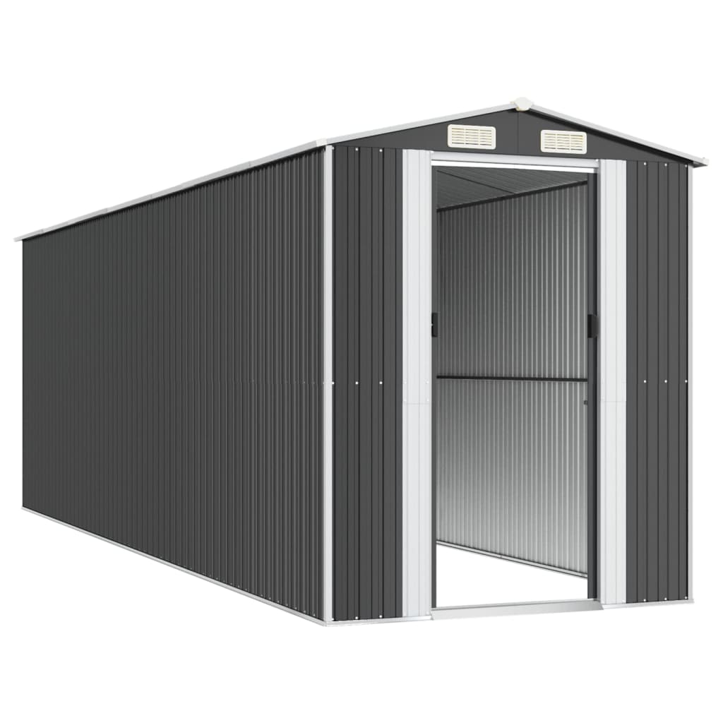 NNEVL Garden Shed Anthracite 192x606x223 cm Galvanised Steel Lootquake LLC