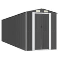 NNEVL Garden Shed Anthracite 192x689x223 cm Galvanised Steel Lootquake LLC
