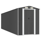NNEVL Garden Shed Anthracite 192x689x223 cm Galvanised Steel Lootquake LLC