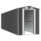 NNEVL Garden Shed Anthracite 192x689x223 cm Galvanised Steel Lootquake LLC