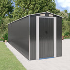 vidaXL Storage Shed Outdoor Storage Shed for Backyard Patio Galvanized Steel Lootquake LLC