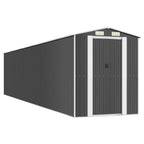 NNEVL Garden Shed Anthracite 192x938x223 cm Galvanised Steel Lootquake LLC
