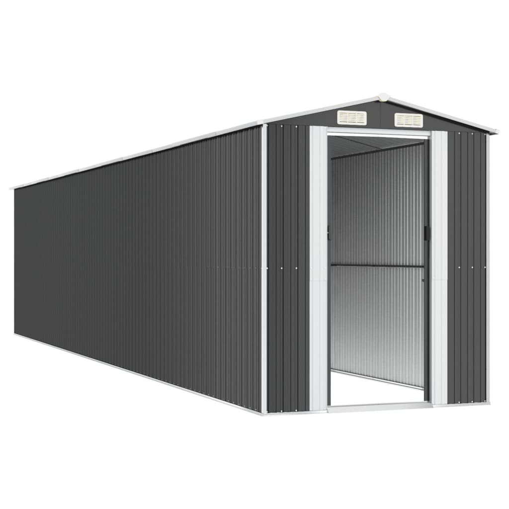 NNEVL Garden Shed Anthracite 192x938x223 cm Galvanised Steel Lootquake LLC