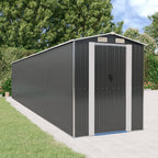 NNEVL Garden Shed Anthracite 192x938x223 cm Galvanised Steel Lootquake LLC