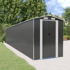 vidaXL Storage Shed Outdoor Storage Shed for Backyard Patio Galvanized Steel Lootquake LLC