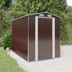 vidaXL Storage Shed Outdoor Storage Shed for Backyard Patio Galvanized Steel Lootquake LLC
