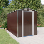 vidaXL Storage Shed Outdoor Storage Shed for Backyard Patio Galvanized Steel Lootquake LLC