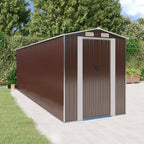 vidaXL Storage Shed Outdoor Storage Shed for Backyard Patio Galvanized Steel Lootquake LLC