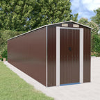 vidaXL Storage Shed Outdoor Storage Shed for Backyard Patio Galvanized Steel Lootquake LLC