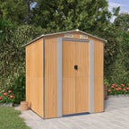 vidaXL Storage Shed Outdoor Storage Shed for Backyard Patio Galvanized Steel Lootquake LLC