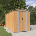 vidaXL Storage Shed Outdoor Storage Shed for Backyard Patio Galvanized Steel Lootquake LLC