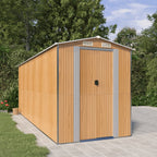 vidaXL Storage Shed Outdoor Storage Shed for Backyard Patio Galvanized Steel Lootquake LLC