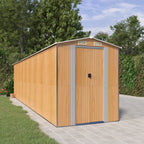vidaXL Storage Shed Outdoor Storage Shed for Backyard Patio Galvanized Steel Lootquake LLC