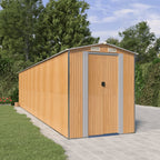 vidaXL Storage Shed Outdoor Storage Shed for Backyard Patio Galvanized Steel Lootquake LLC