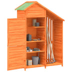 vidaXL Garden Tool Shed Brown 47.2"x21.1"x66.9" Solid Wood Pine Lootquake LLC