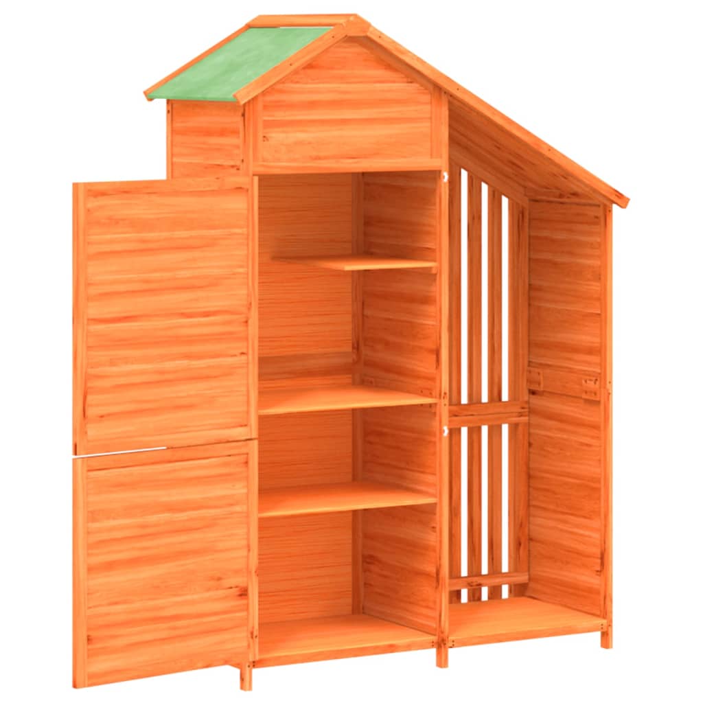 vidaXL Garden Tool Shed Brown 47.2"x21.1"x66.9" Solid Wood Pine Lootquake LLC
