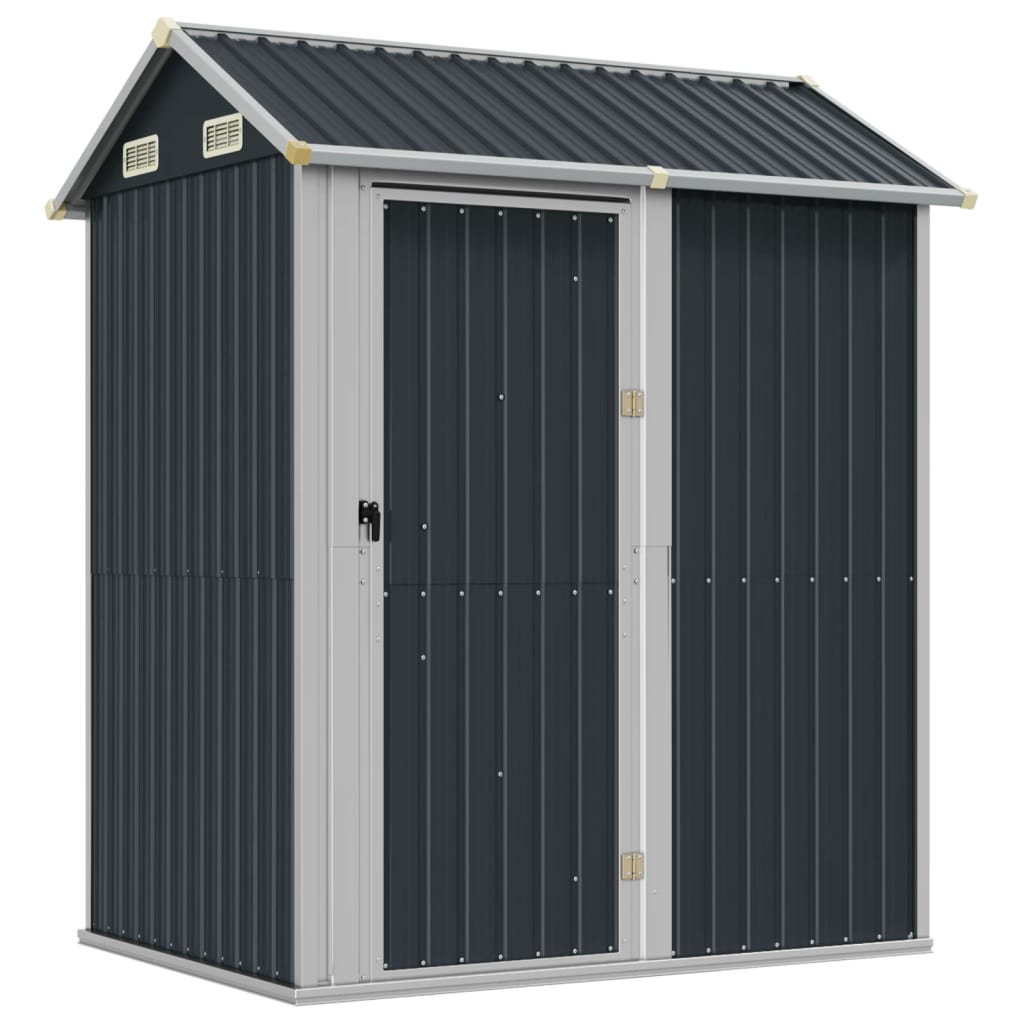 NNEVL Garden Shed Anthracite 192x152.5x237 cm Galvanised Steel Lootquake LLC
