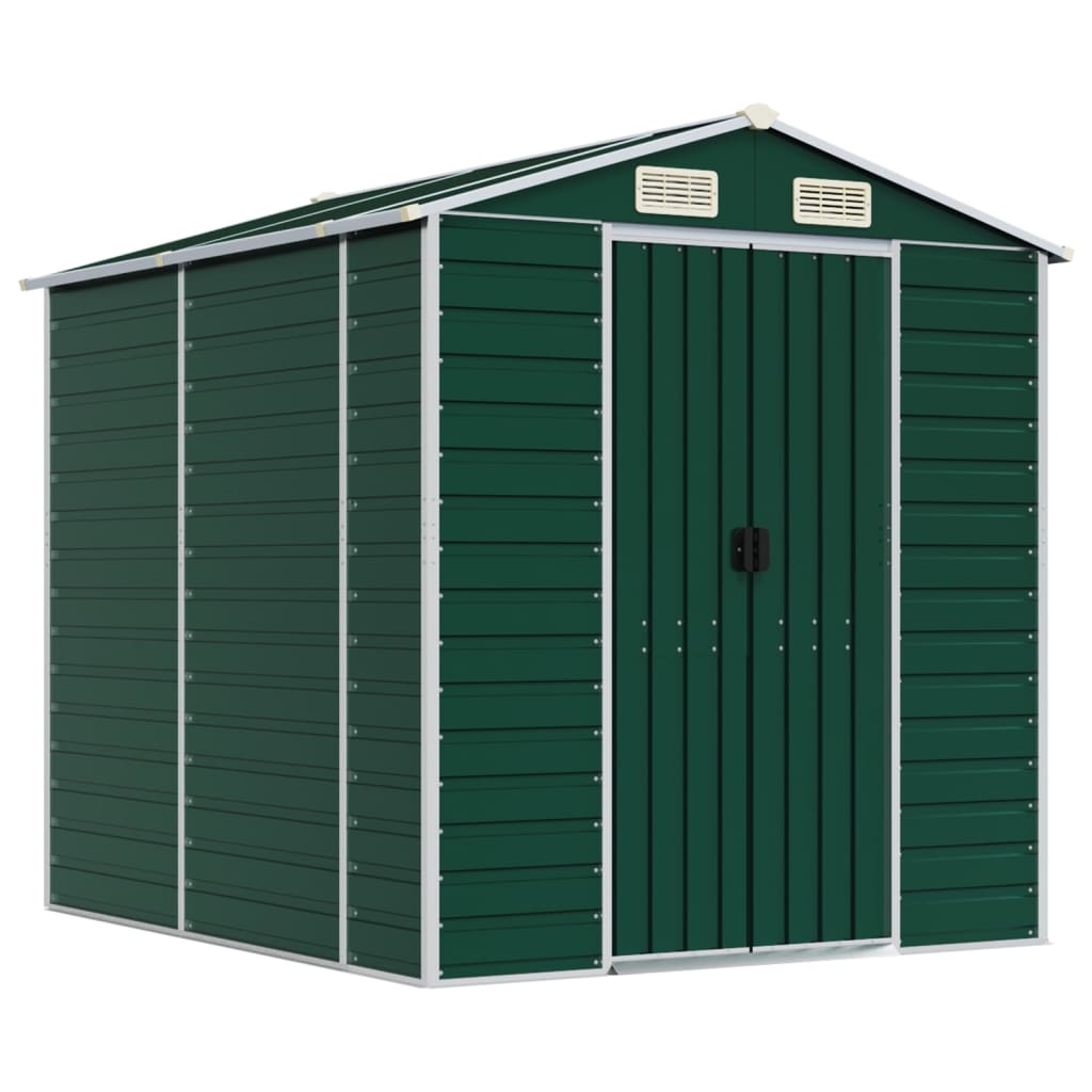 NNEVL Garden Shed Green 191x215x198 cm Galvanised Steel Lootquake LLC