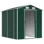 NNEVL Garden Shed Green 191x215x198 cm Galvanised Steel Lootquake LLC