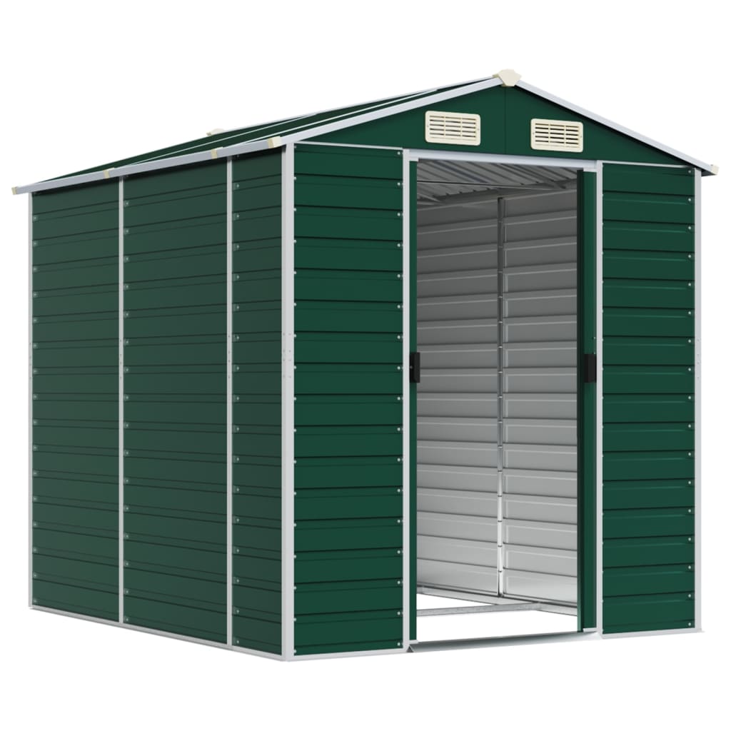 NNEVL Garden Shed Green 191x215x198 cm Galvanised Steel Lootquake LLC