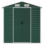 NNEVL Garden Shed Green 191x215x198 cm Galvanised Steel Lootquake LLC