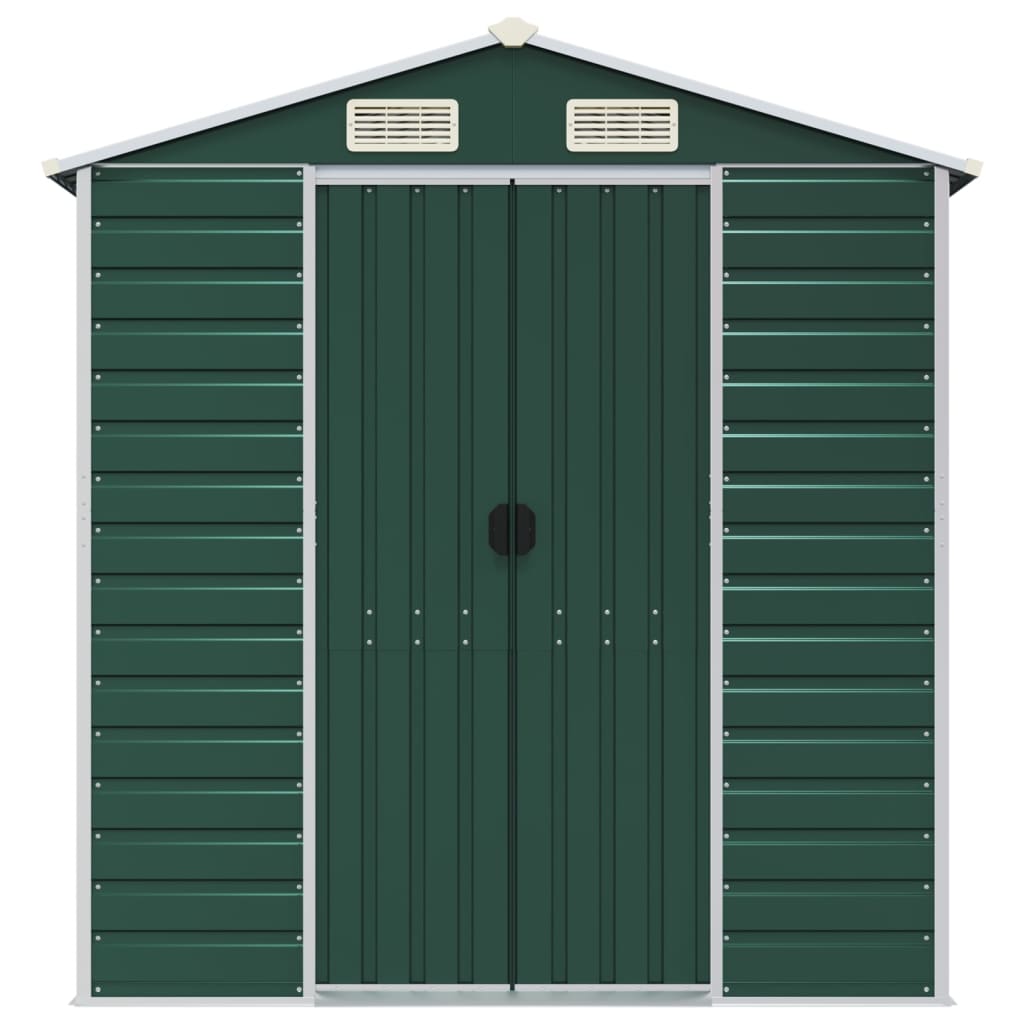 NNEVL Garden Shed Green 191x215x198 cm Galvanised Steel Lootquake LLC
