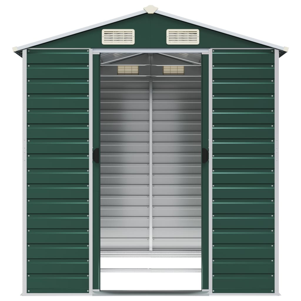 NNEVL Garden Shed Green 191x215x198 cm Galvanised Steel Lootquake LLC