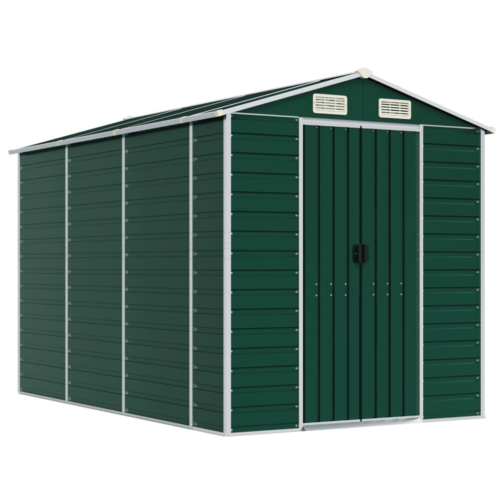 NNEVL Garden Shed Green 191x300x198 cm Galvanised Steel Lootquake LLC